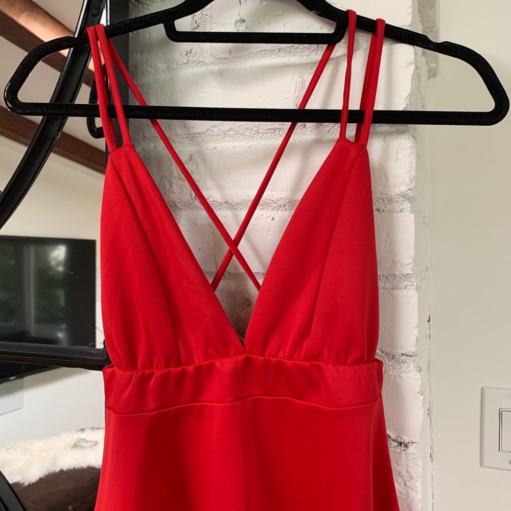 Red Mini Dress - Picture 2 of 5